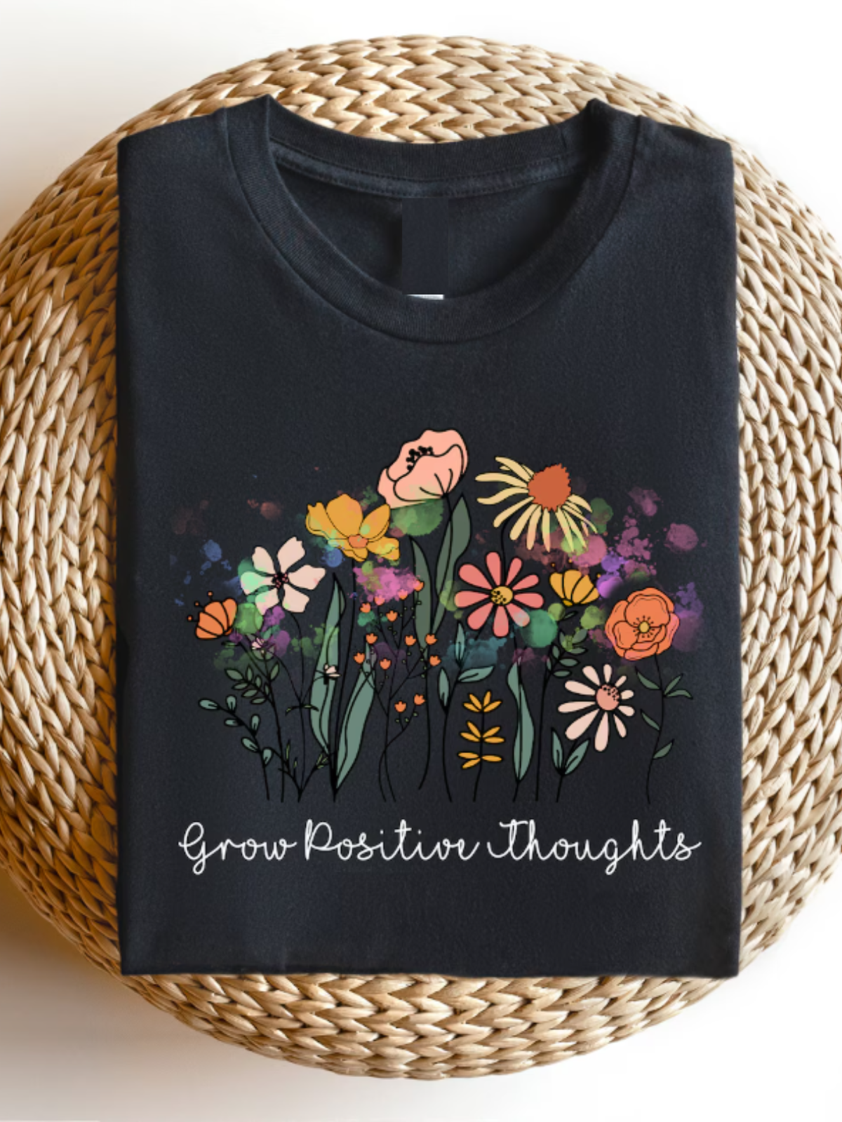 Damen Geblümt Kurzarm T-Shirts T-Shirt Rundhals Lässig Sommer Oberteile