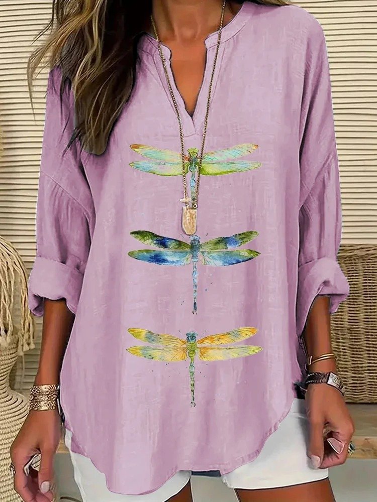 Damen Tier Halbarm Bluse Sommer Schalkragen Täglich Lässig Oberteile