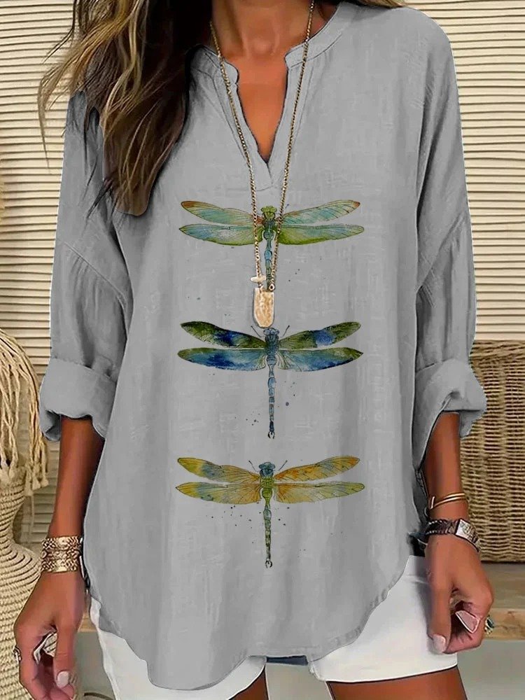 Damen Tier Halbarm Bluse Sommer Schalkragen Täglich Lässig Oberteile
