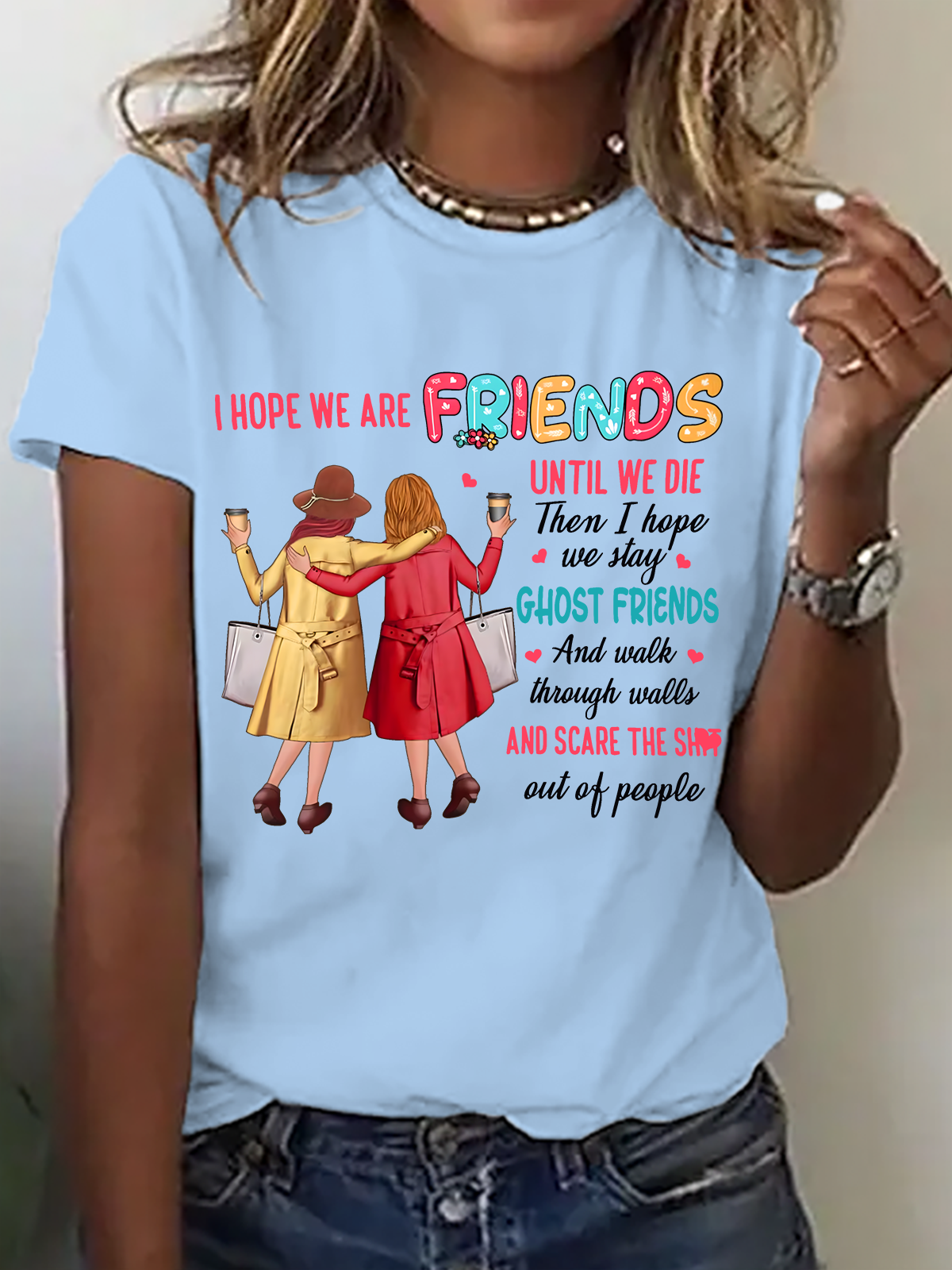 Damen Textbriefe Kurzarm T-Shirts T-Shirt Rundhals Lässig Sommer Oberteile