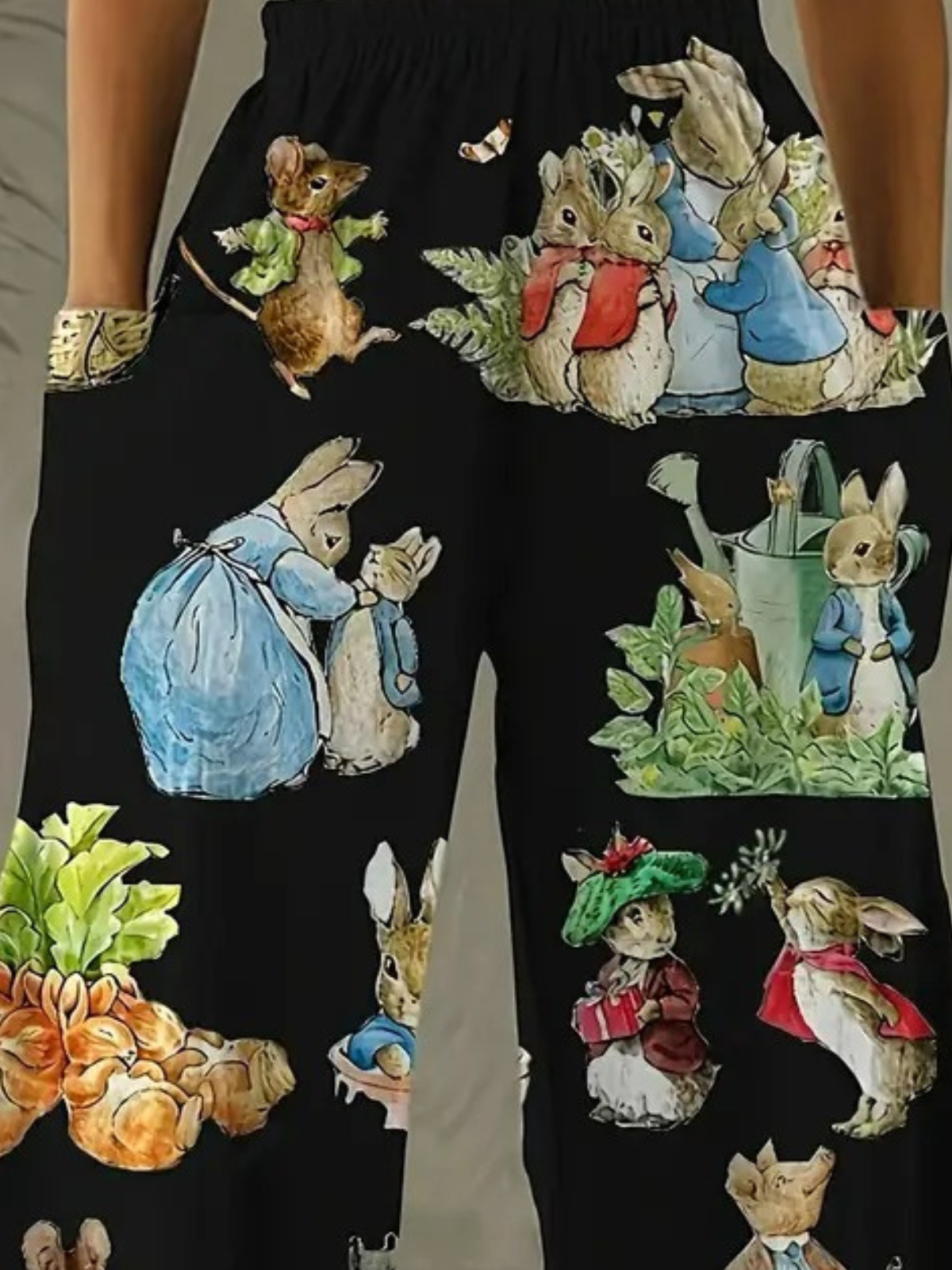 Damen OSTERN (Kaninchen) Lang Hose Lässig Frühling/Herbst Hose
