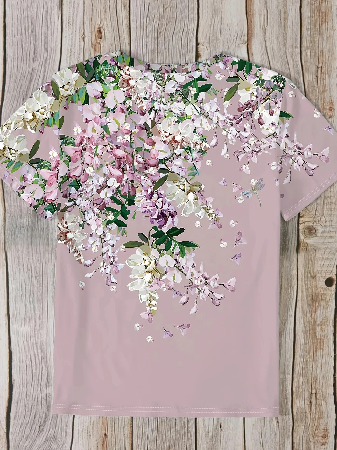 Damen Geblümt Kurzarm T-Shirts T-Shirt Rundhals Lässig Sommer Oberteile