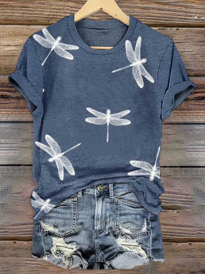 Damen Geblümt Kurzarm T-Shirts T-Shirt V-Ausschnitt Lässig Sommer Oberteile