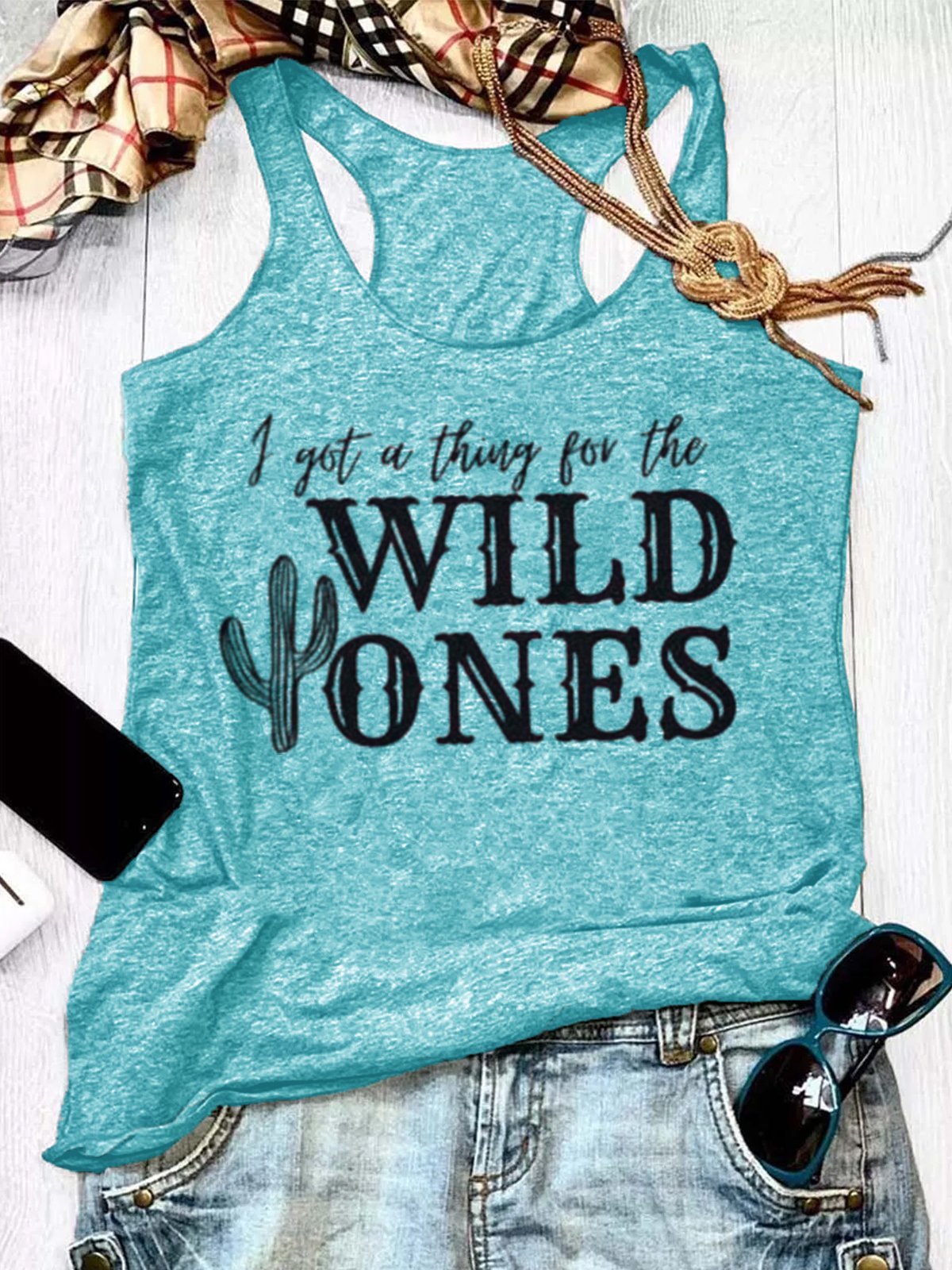 Damen Ärmellos Tanktop Oberteile Leibchen Sommer Wilder Westen U-Ausschnitt Urlaub Lässig Oberteile