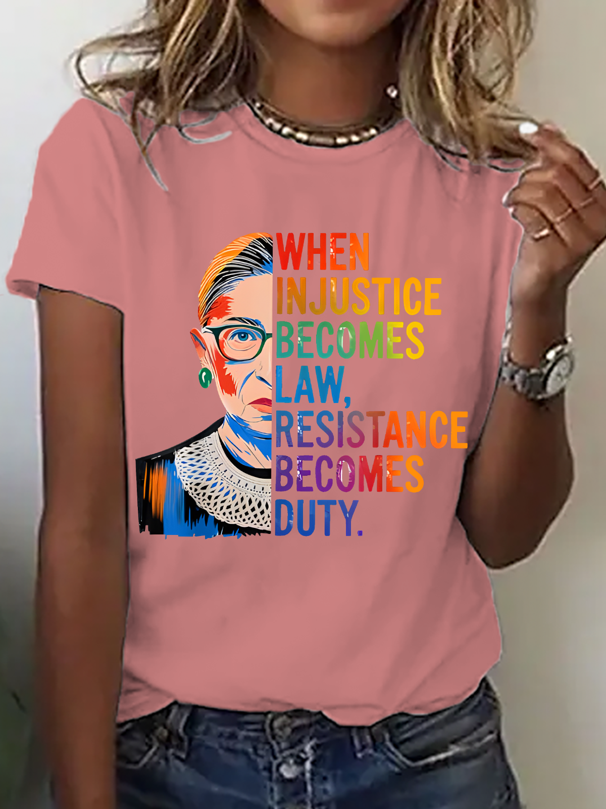 Damen Textbriefe Kurzarm T-Shirts T-Shirt Rundhals Lässig Sommer Oberteile