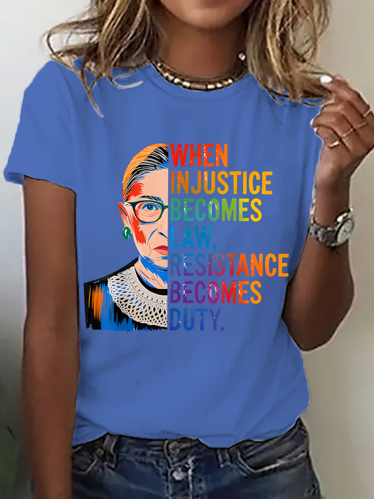 Damen Textbriefe Kurzarm T-Shirts T-Shirt Rundhals Lässig Sommer Oberteile