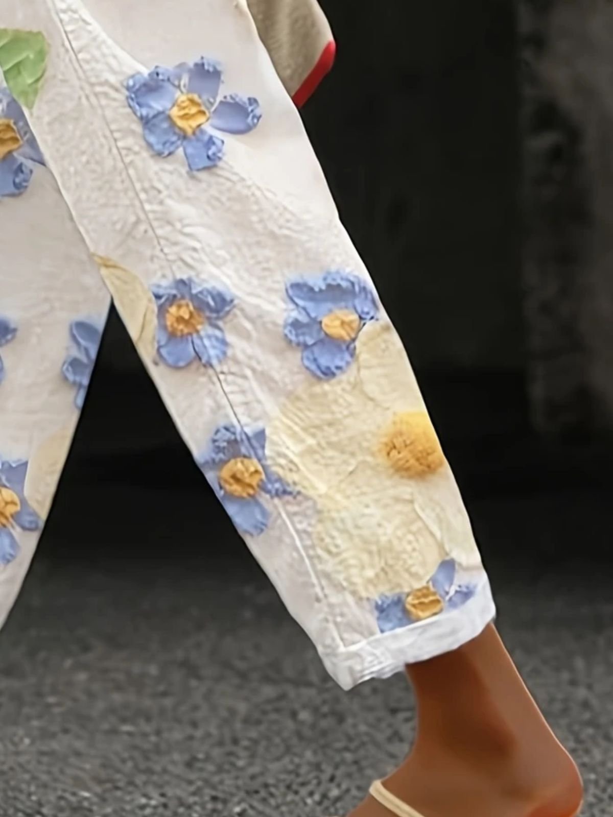 Damen Geblümt Lang Hose Lässig Frühling/Herbst Hose