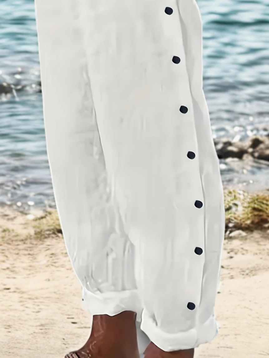 Damen Unifarben Lang Hose Lässig Frühling/Herbst Hose