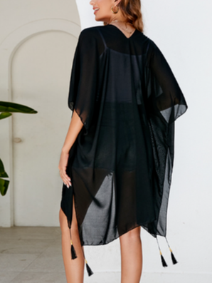 Damen Unifarben Sommer Aufdecken Lässig Leicht Strickjacke