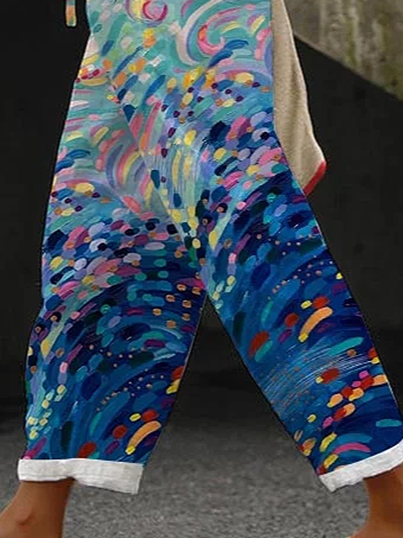 Damen Abstrakt Lang Hose Lässig Frühling/Herbst Hose