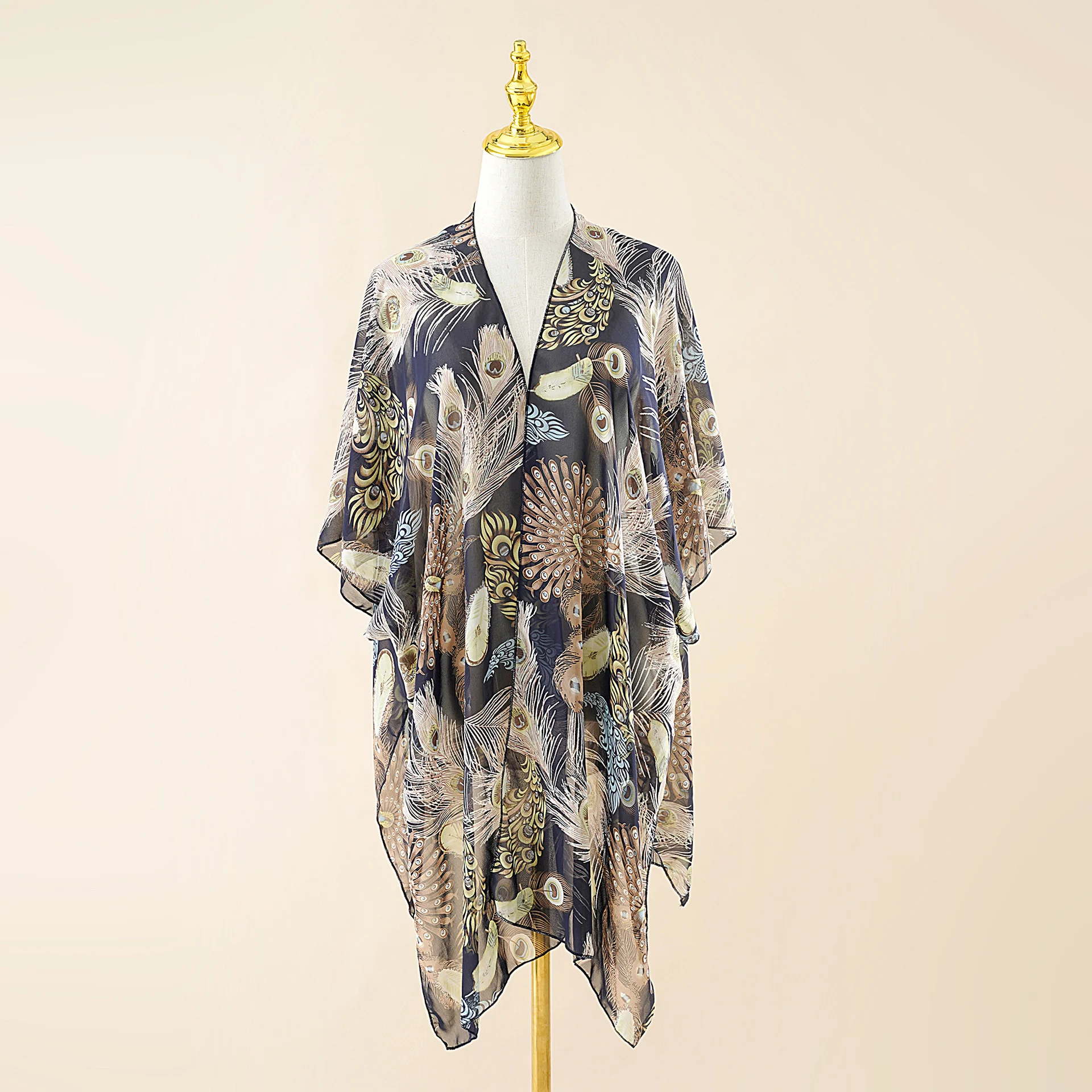 Damen Farbverlauf Frühling/Herbst Aufdecken Lässig Leicht Strickjacke