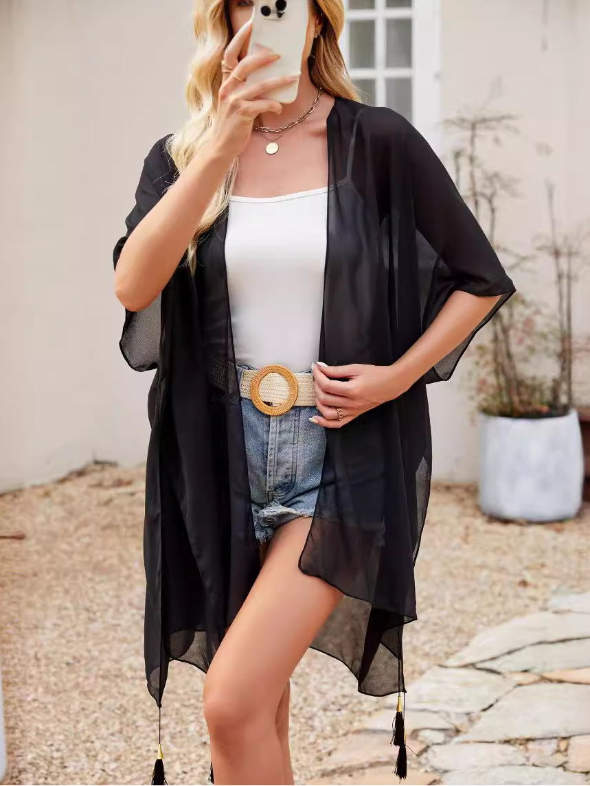 Damen Unifarben Frühling/Herbst Aufdecken Lässig Leicht Strickjacke