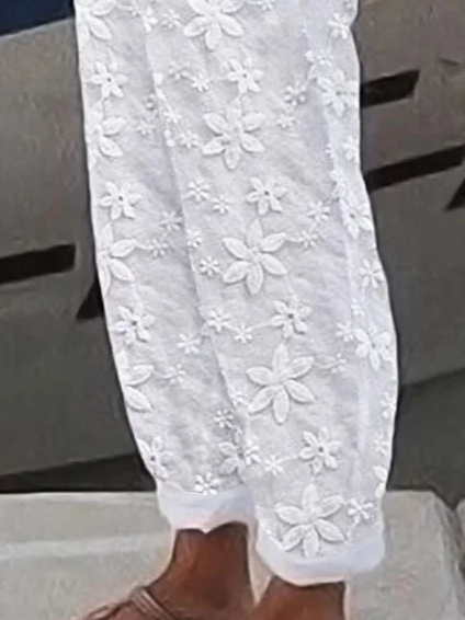 Damen Geblümt Lang Hose Lässig Frühling/Herbst Hose