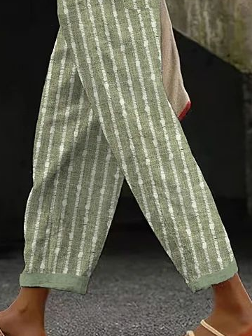 Damen Gestreift Lang Hose Lässig Frühling/Herbst Hose
