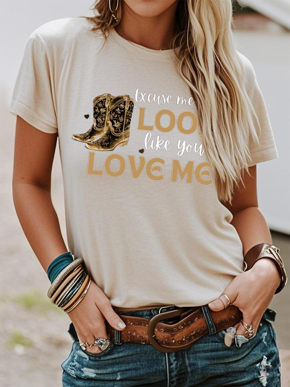 Damen Buchstabenmuster Kurzarm T-Shirts T-Shirt Rundhals Lässig Sommer Oberteile