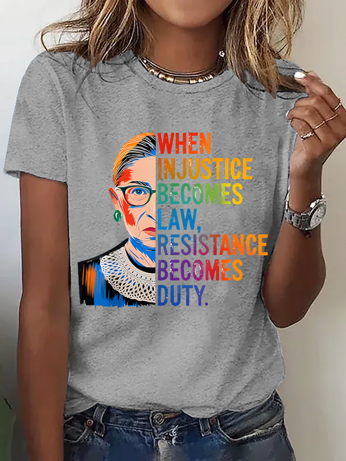 Damen Textbriefe Kurzarm T-Shirts T-Shirt Rundhals Lässig Sommer Oberteile