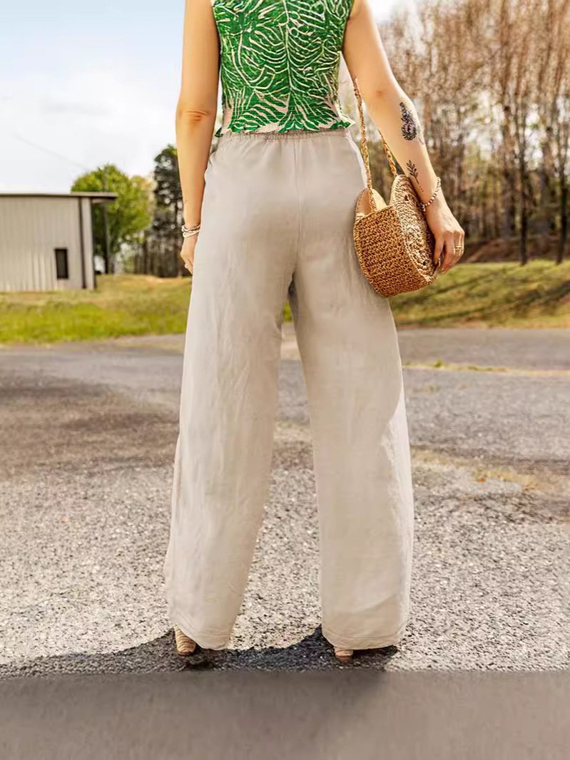 Damen Unifarben Lang Hose Lässig Frühling/Herbst Hose