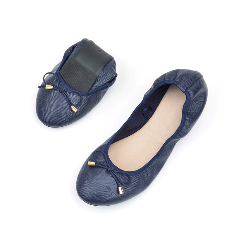 Sommer Ei Rollen Schuhe Eidechse Muster 2025 Lässig Weich Unterseite Flach Mund Einzeln Schuhe für Damen schwanger Damen Schleife Schwarz Schuhe für Damen