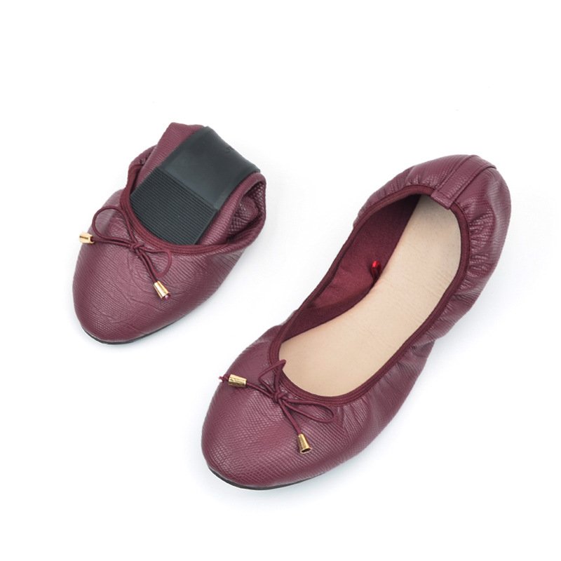 Sommer Ei Rollen Schuhe Eidechse Muster 2025 Lässig Weich Unterseite Flach Mund Einzeln Schuhe für Damen schwanger Damen Schleife Schwarz Schuhe für Damen
