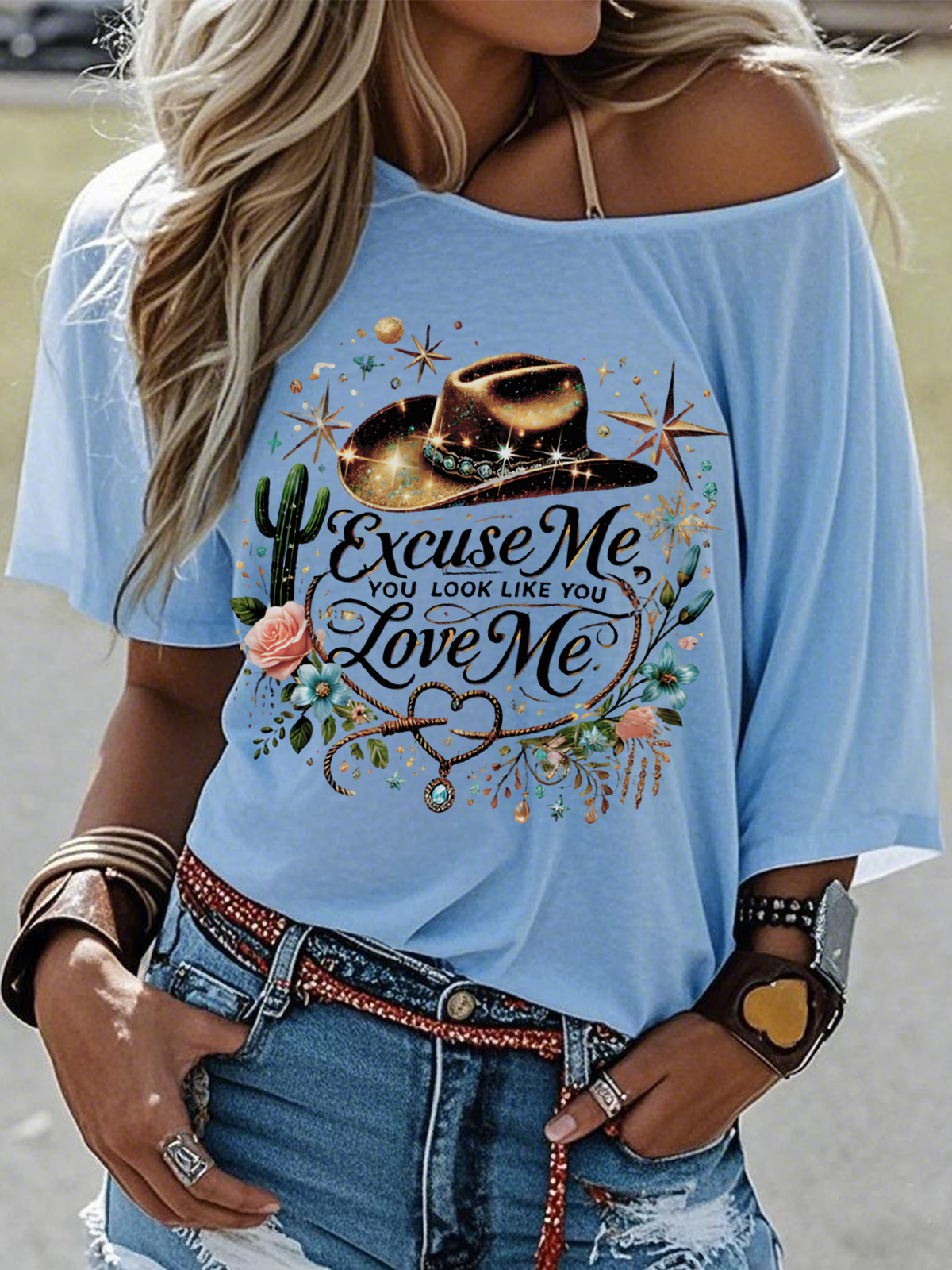 Damen Buchstabenmuster Kurzarm T-Shirts T-Shirt Rundhals Retro Sommer Oberteile