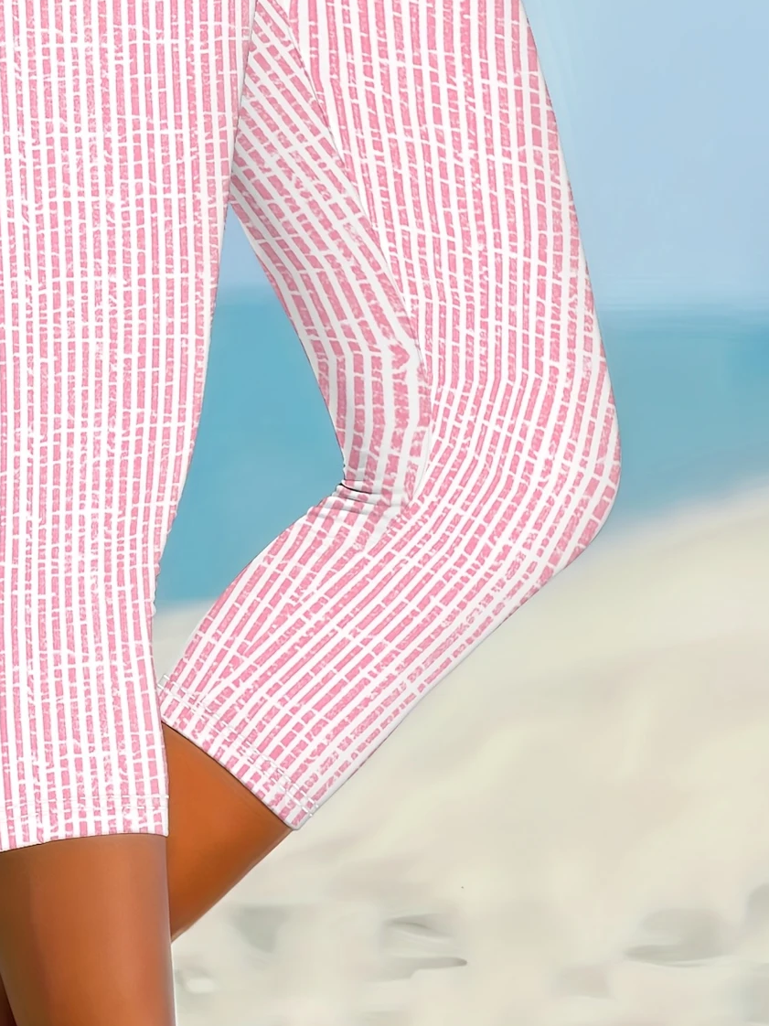 Damen Gestreift Caprihosen Elastische Taille Hose Lässig Sommer Hose