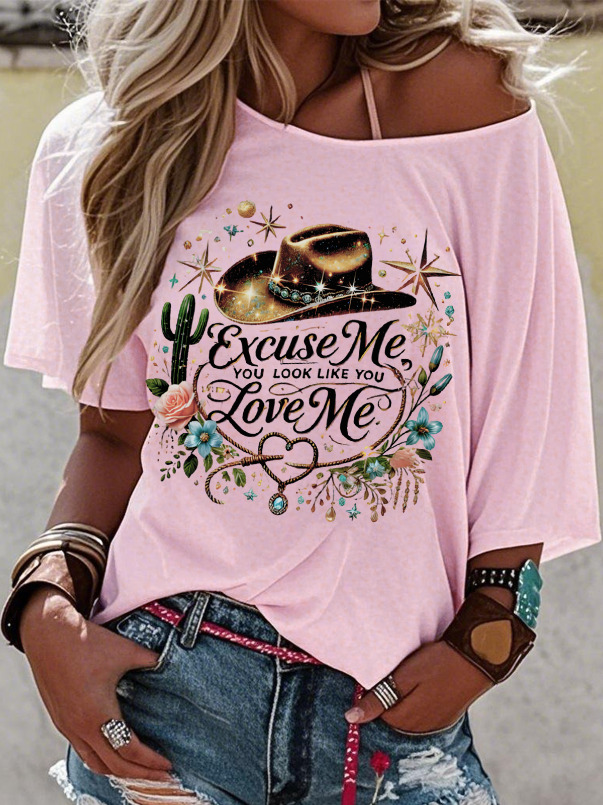 Damen Buchstabenmuster Kurzarm T-Shirts T-Shirt Rundhals Retro Sommer Oberteile