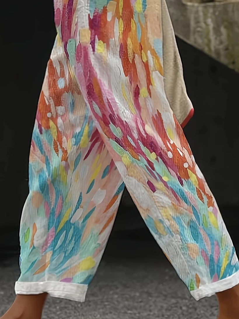 Damen Abstrakt Lang Hose Lässig Frühling/Herbst Hose