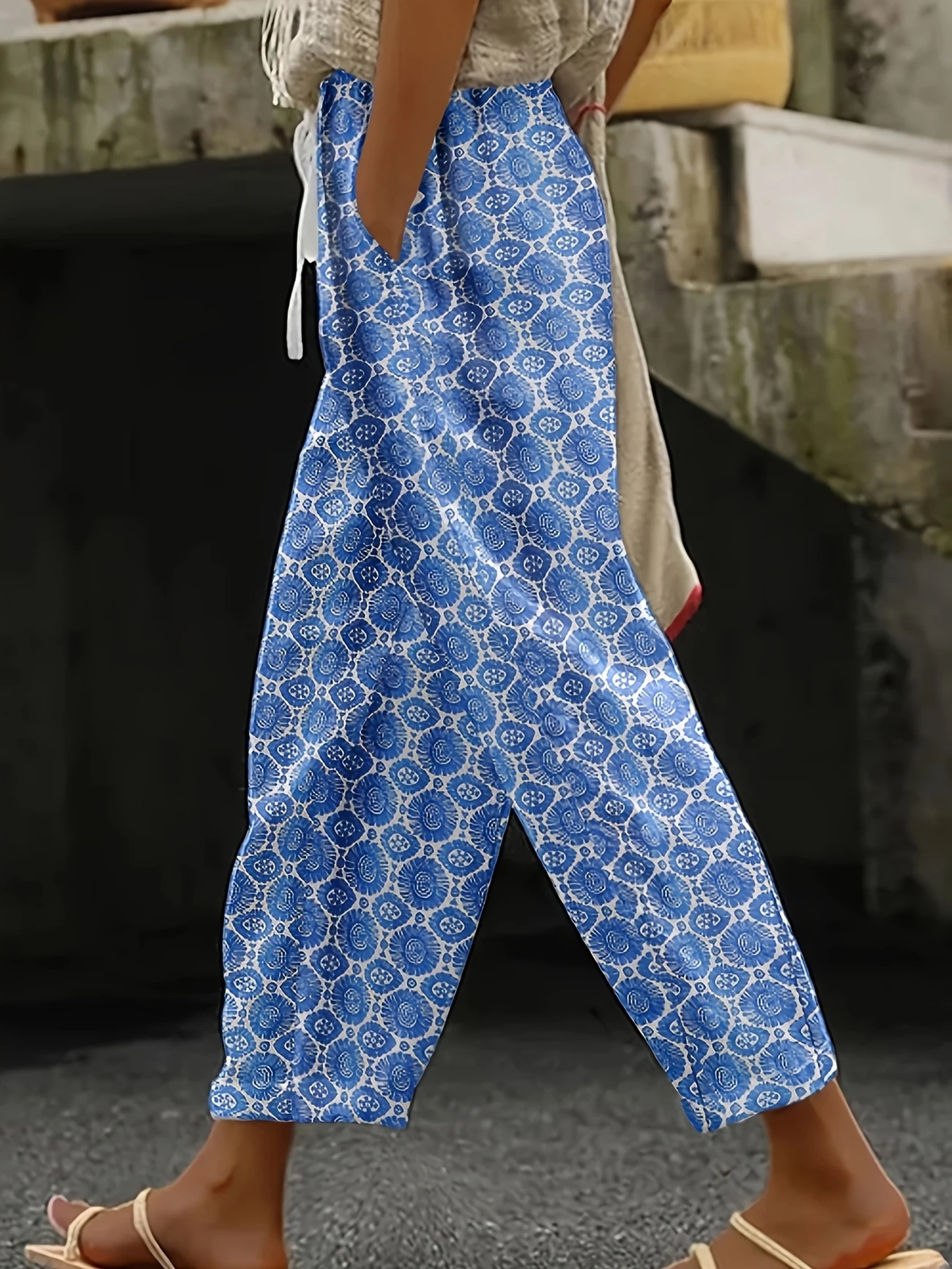 Damen Geometrisch Lang Hose Lässig Frühling/Herbst Hose