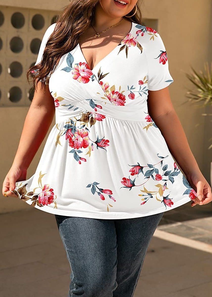 Print Ethnisch Ethnisch Geometrie T-Shirt