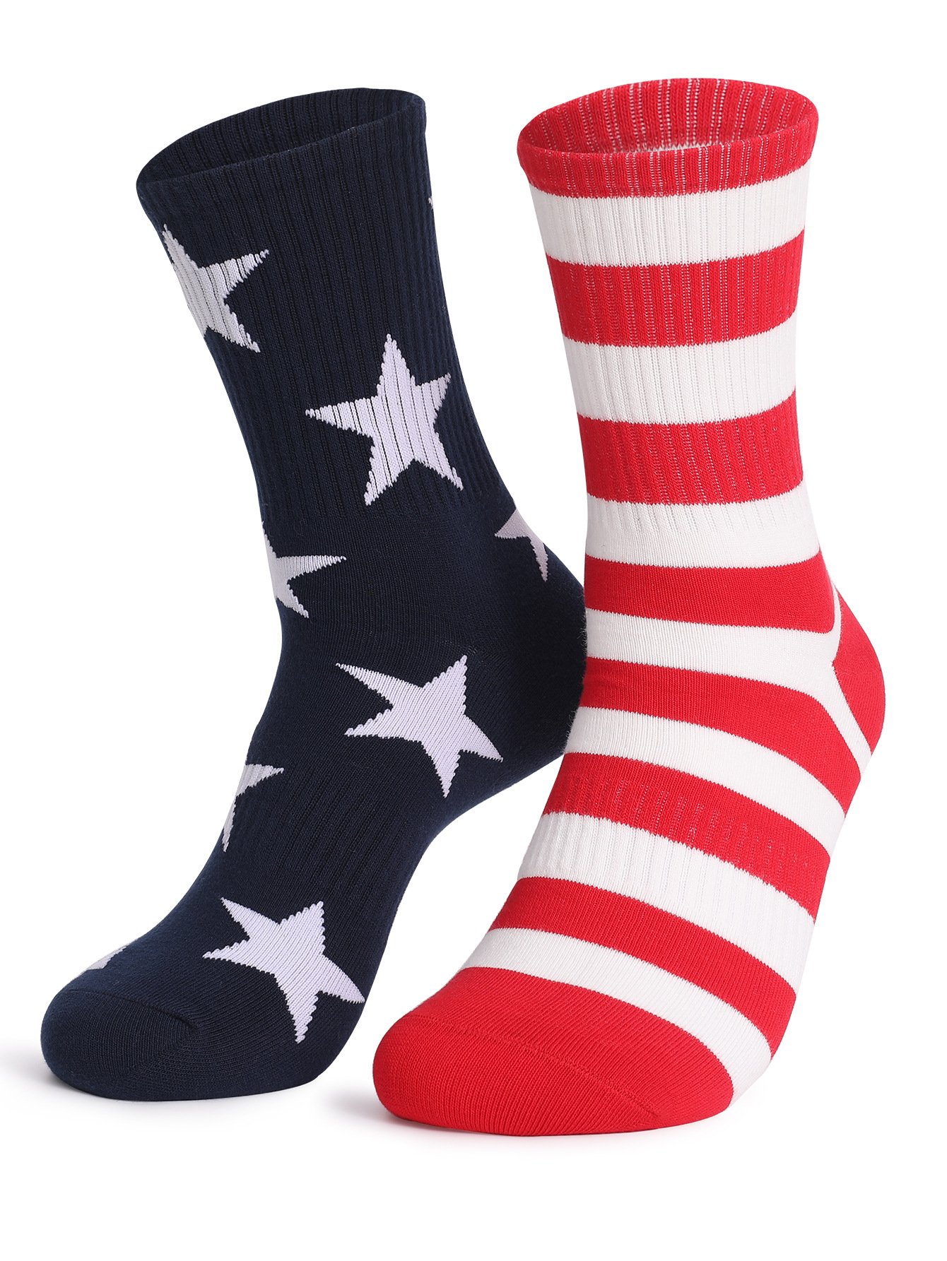 Sommer Neu amerikanisch Flagge Tag der Unabhängigkeit Urlaub Geschenk Print Baumwolle Herren und Damen Mittlerer Tube Socken