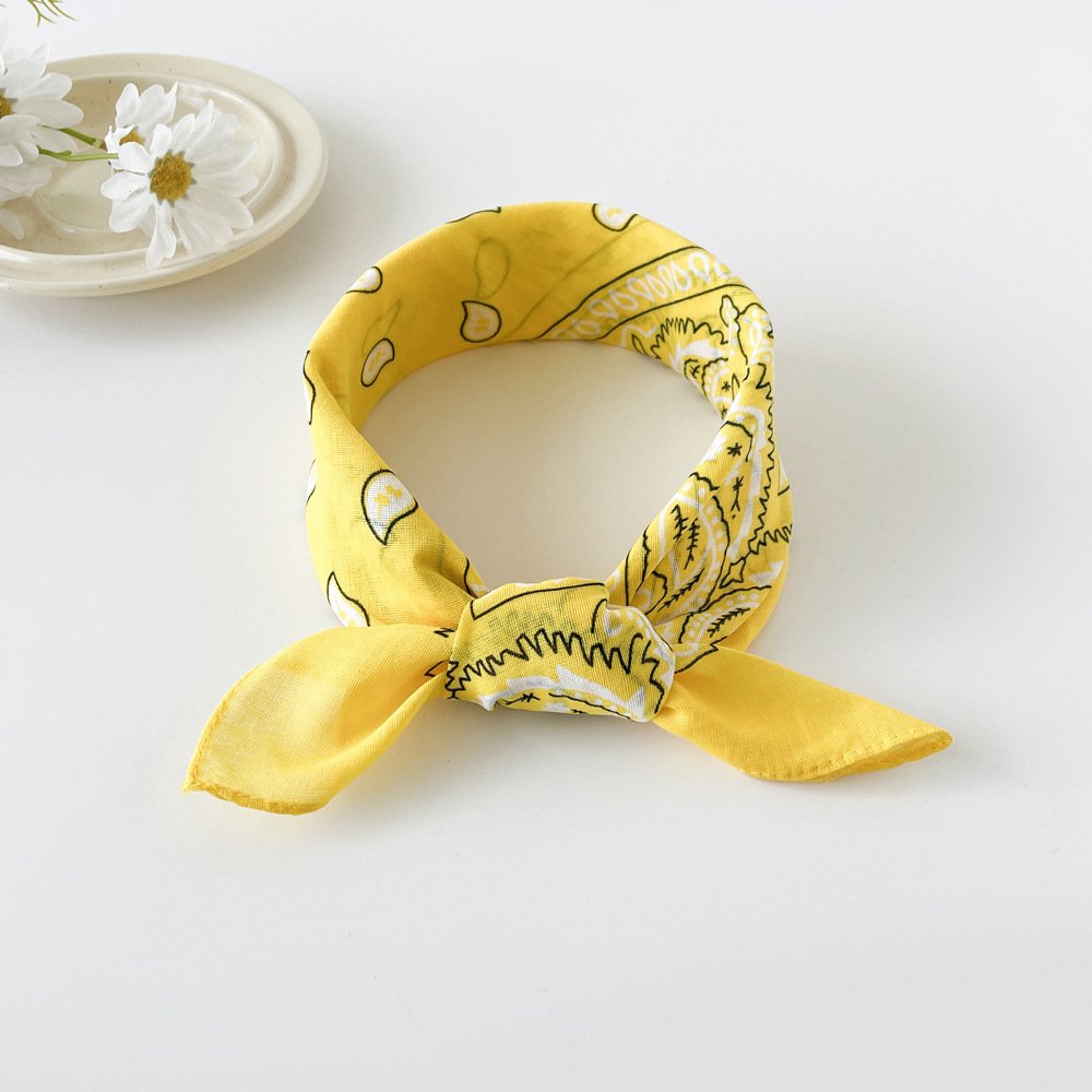 europäisch und amerikanisch HipHop Seidentuch für Damen 50cm Baumwolle Leinen Klein Quadrat Schal Neuer Stil Nische Persönlichkeit Cashew Print Kopftuch Taille Schal