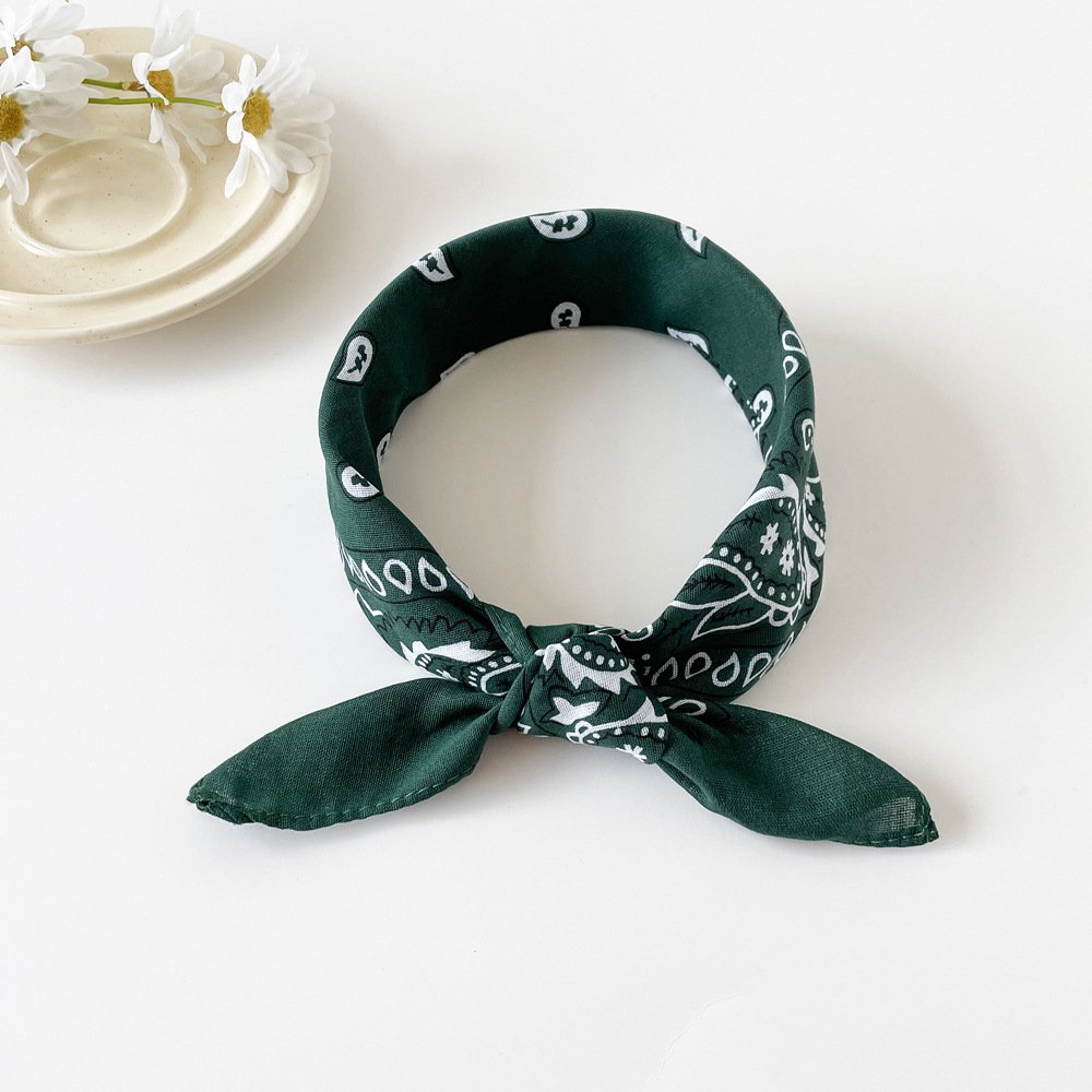 europäisch und amerikanisch HipHop Seidentuch für Damen 50cm Baumwolle Leinen Klein Quadrat Schal Neuer Stil Nische Persönlichkeit Cashew Print Kopftuch Taille Schal