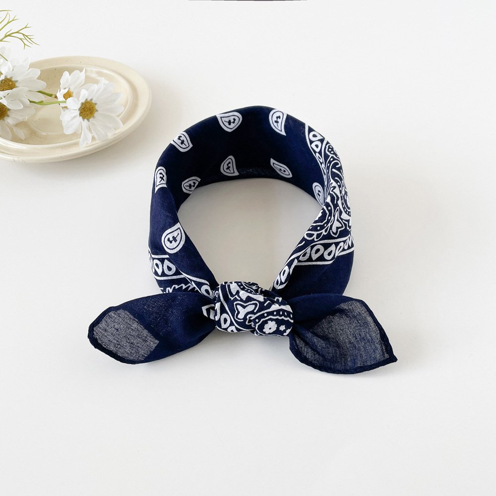 europäisch und amerikanisch HipHop Seidentuch für Damen 50cm Baumwolle Leinen Klein Quadrat Schal Neuer Stil Nische Persönlichkeit Cashew Print Kopftuch Taille Schal