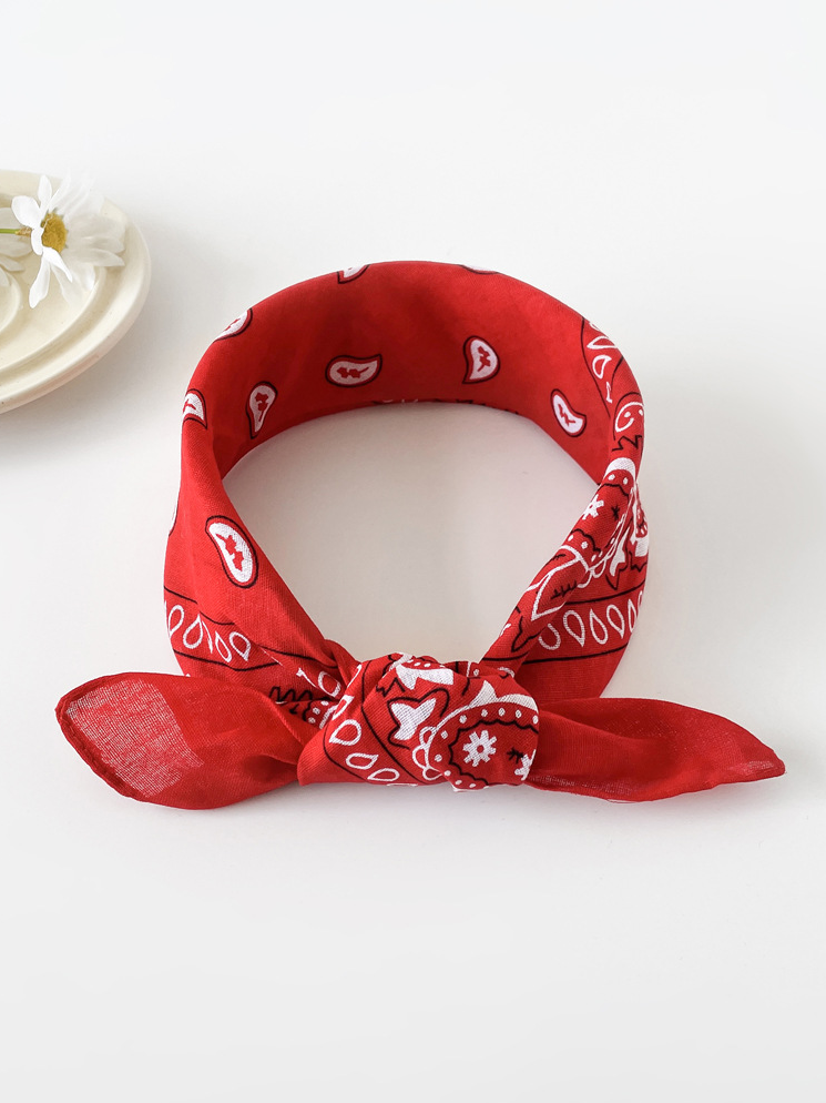 europäisch und amerikanisch HipHop Seidentuch für Damen 50cm Baumwolle Leinen Klein Quadrat Schal Neuer Stil Nische Persönlichkeit Cashew Print Kopftuch Taille Schal