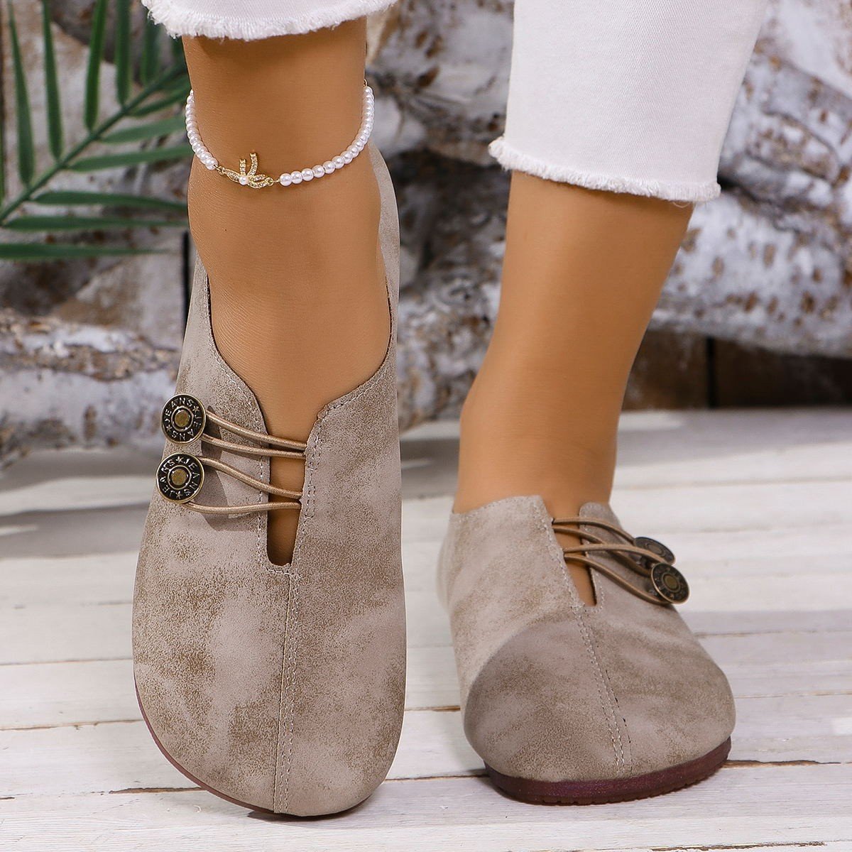 Neu Weich Leder Flach Lässig Schuhe für Damen im Sommer, Einfach und modisch Große Größen Schuhe für Damen
