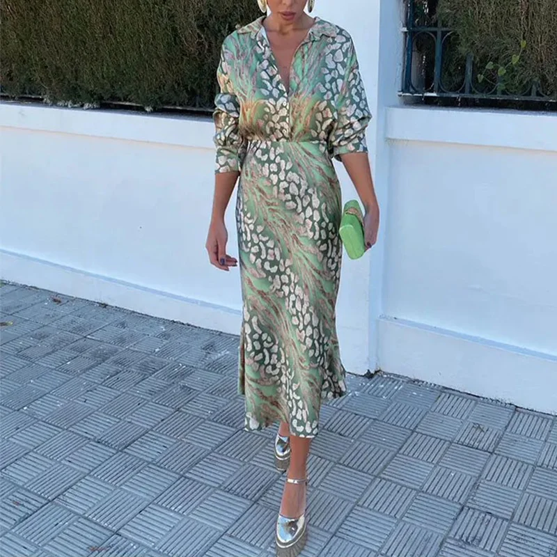 Damen Geblümt Print Zweiteiliges Set Täglich Langarm Lässig Frühling/Herbst Bluse mit Rock Matching Set