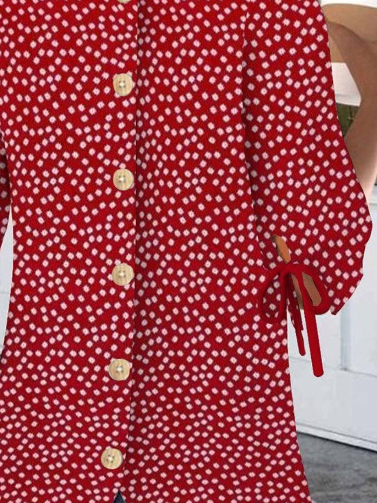 Damen Geblümt Halbarm Bluse Sommer Rundhals Ballon-Ärmel Täglich Lässig Oberteile