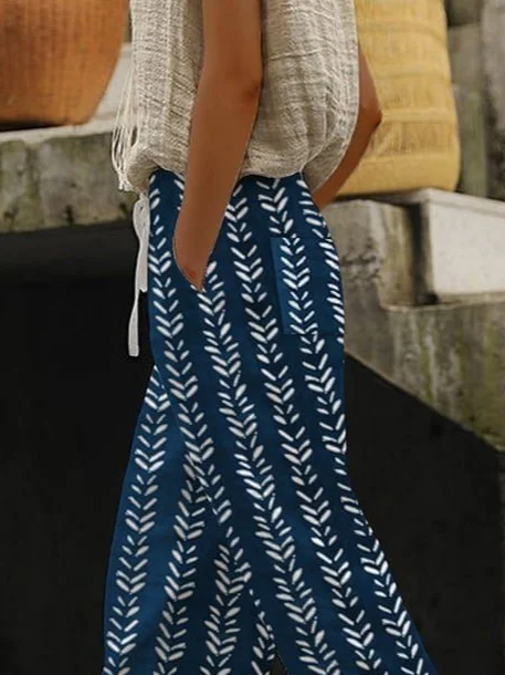 Damen Geometrisch Lang Hose Lässig Frühling/Herbst Hose