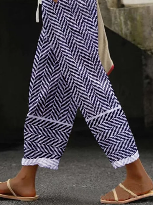Damen Geometrisch Lang Hose Lässig Frühling/Herbst Hose