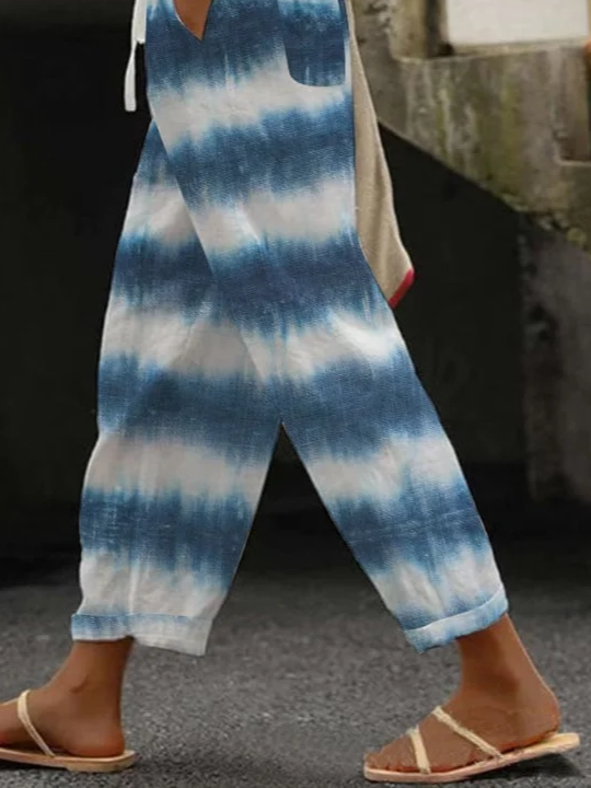 Damen Batik Lang Hose Lässig Frühling/Herbst Hose