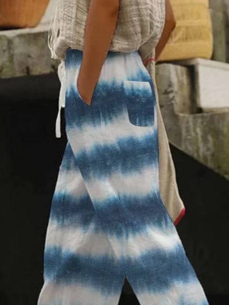 Damen Batik Lang Hose Lässig Frühling/Herbst Hose