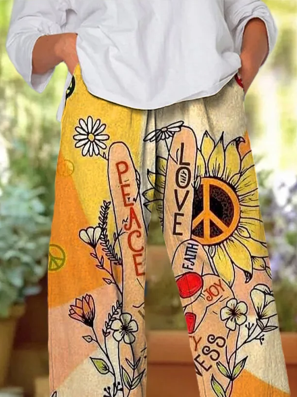 Damen Geblümt Caprihosen Hose Lässig Sommer Hose