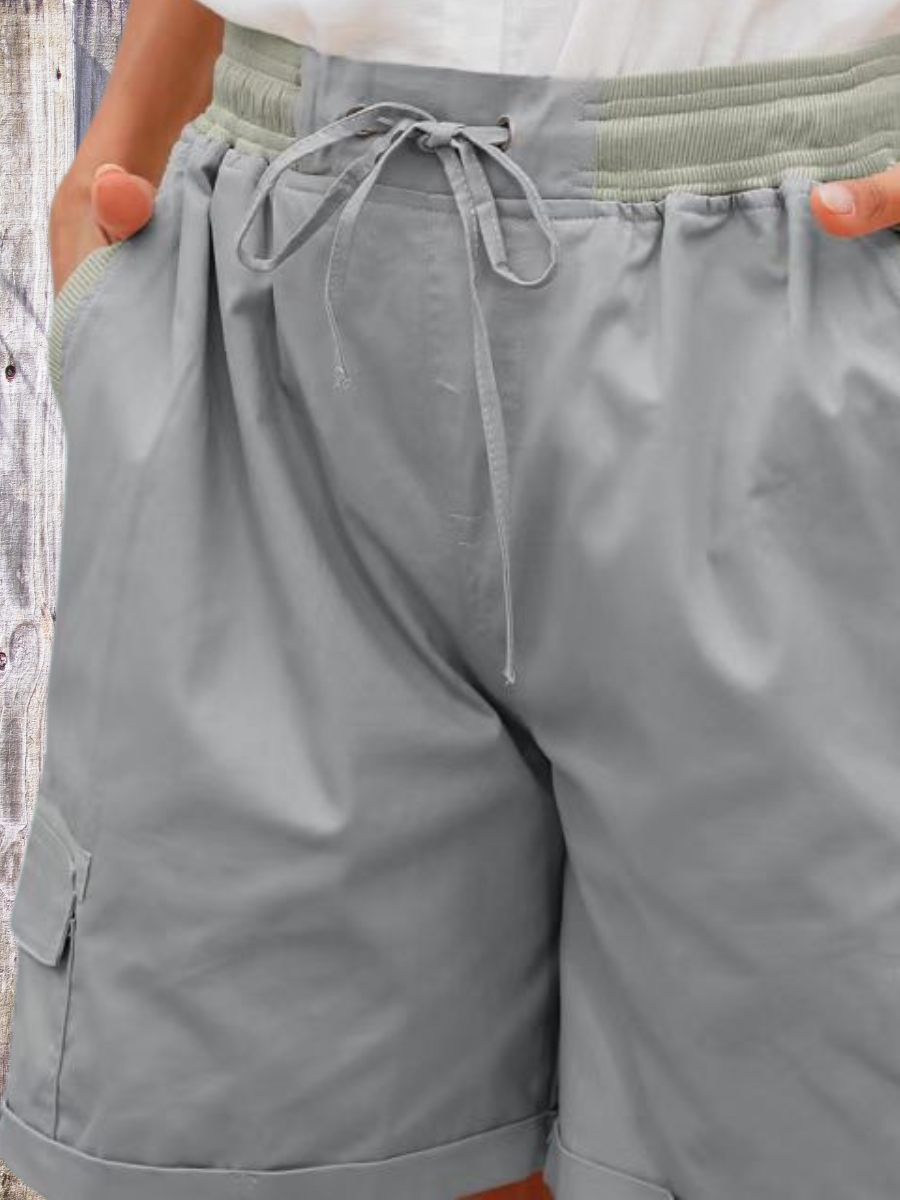 Damen Unifarben Fünfte Hose Gerade Hosen Lässig Sommer Shorts