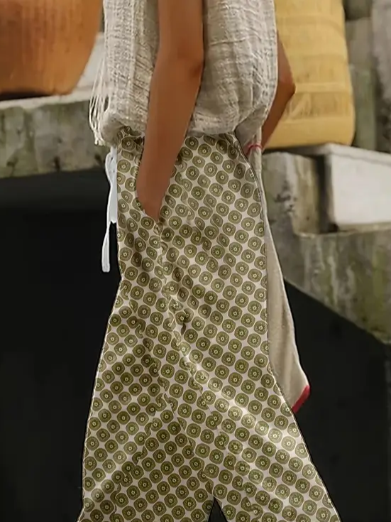 Damen Geometrisch Lang Hose Lässig Frühling/Herbst Hose