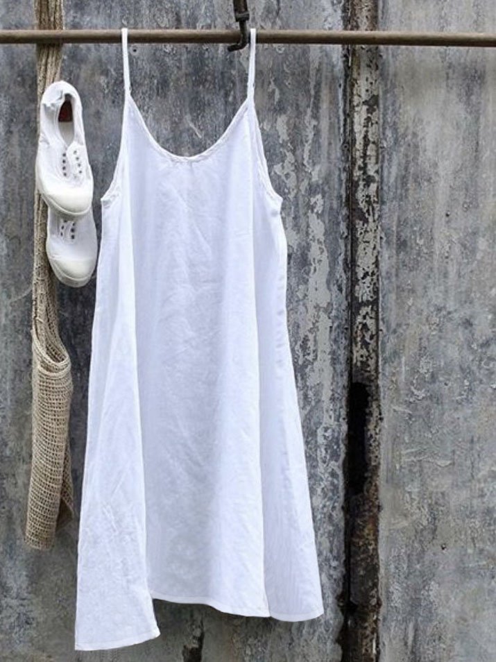 Damen Ärmellos Tanktop Oberteile Leibchen Sommer Unifarben Spaghettiträger Täglich Lässig Oberteile