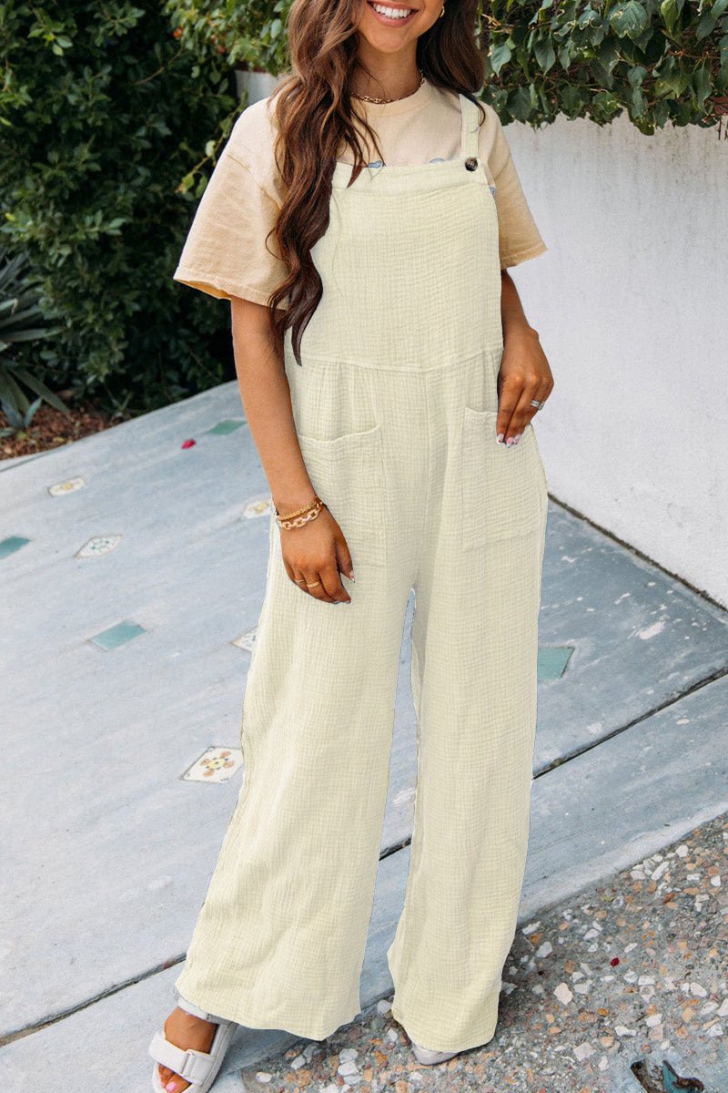Damen Unifarben Spaghettiträger Ärmellos Lässig Sommer Jumpsuit