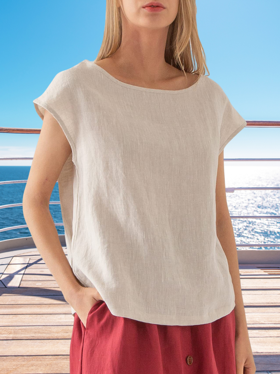 Damen Unifarben Kurzarm T-Shirts T-Shirt Rundhals Lässig Sommer Oberteile
