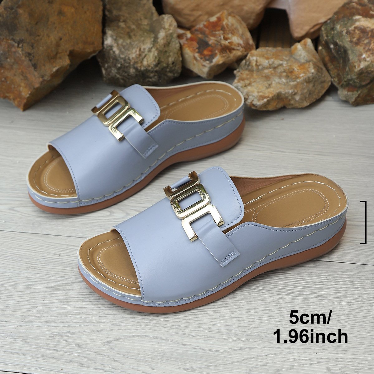 Unifarben Sommer Sandale