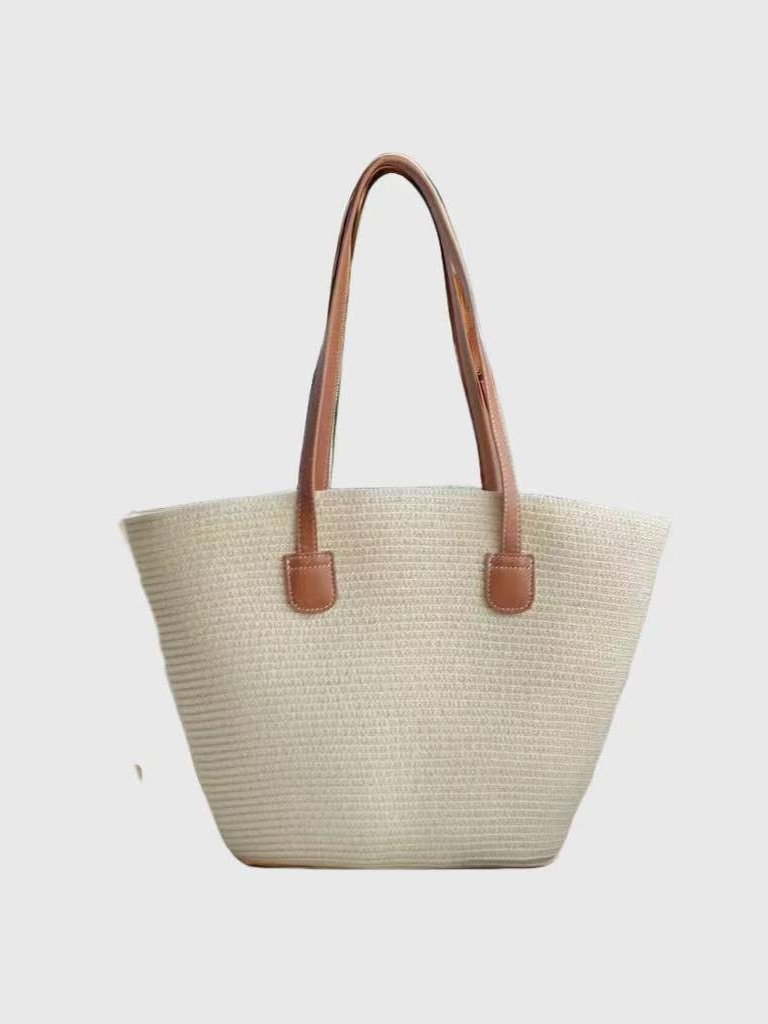 Neu Stroh Tasche Damen Sommer Handtasche Strand Handtasche GROSSE KAPAZITÄT Gewebe Umhängetasche hochwertig Eimer Tasche