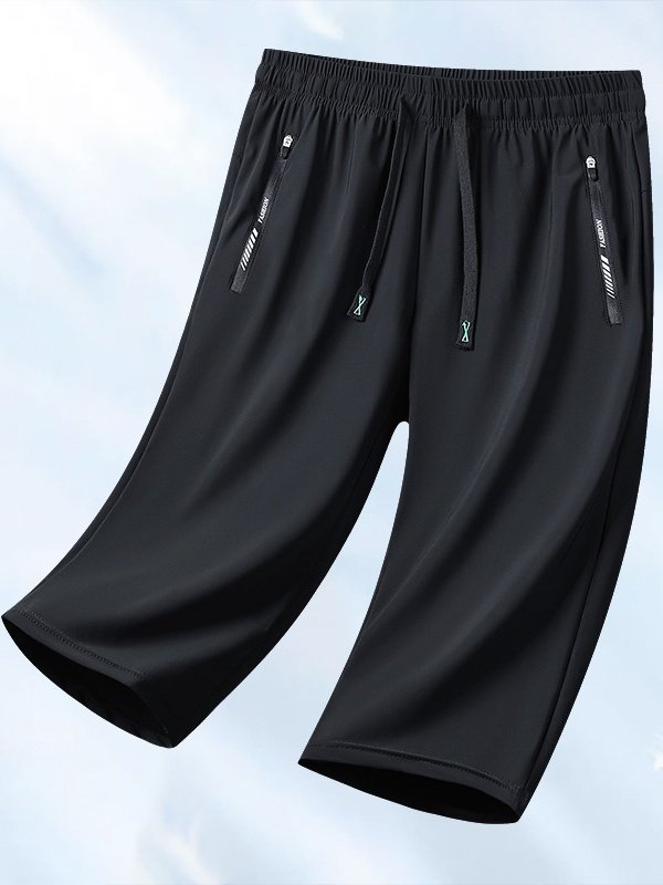 Damen Unifarben Caprihosen Gerade Hosen Lässig Sommer Shorts